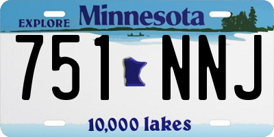 MN license plate 751NNJ