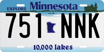 MN license plate 751NNK