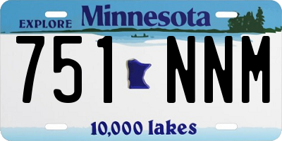 MN license plate 751NNM