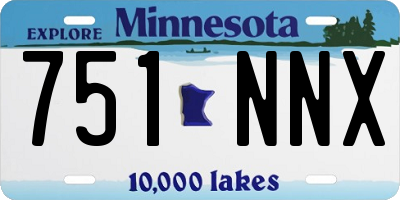 MN license plate 751NNX