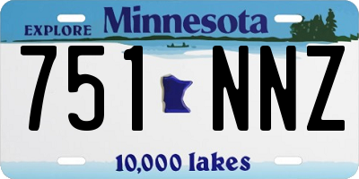 MN license plate 751NNZ