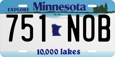 MN license plate 751NOB