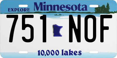 MN license plate 751NOF