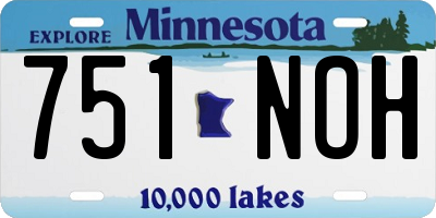 MN license plate 751NOH