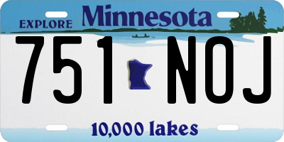 MN license plate 751NOJ