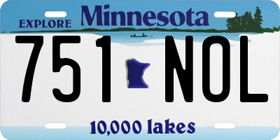 MN license plate 751NOL