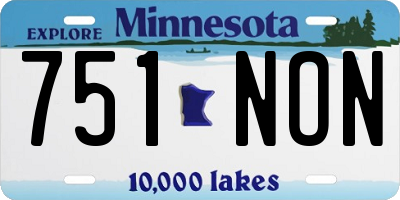 MN license plate 751NON