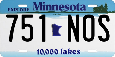MN license plate 751NOS
