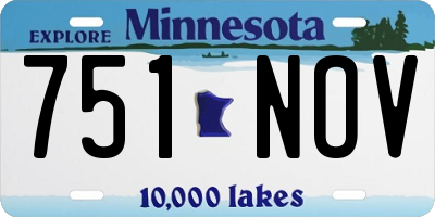 MN license plate 751NOV