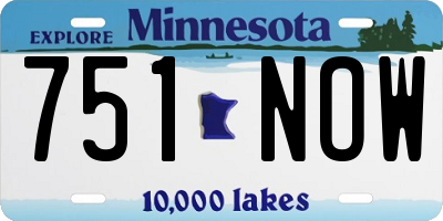 MN license plate 751NOW