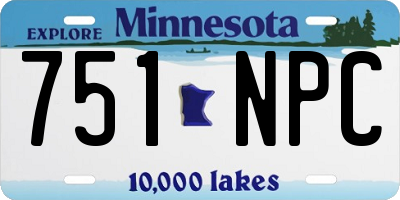 MN license plate 751NPC