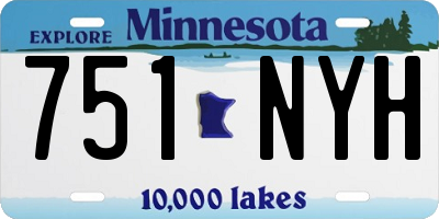 MN license plate 751NYH