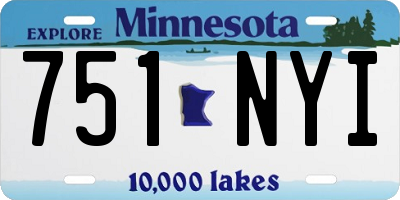 MN license plate 751NYI