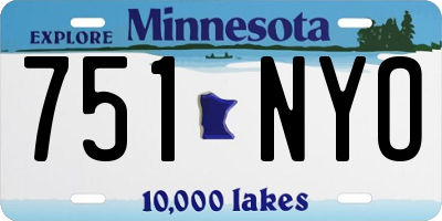 MN license plate 751NYO