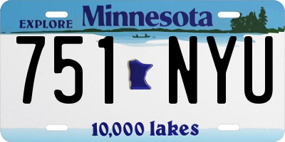MN license plate 751NYU