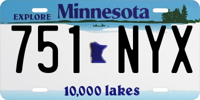 MN license plate 751NYX