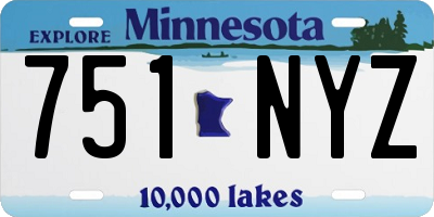 MN license plate 751NYZ
