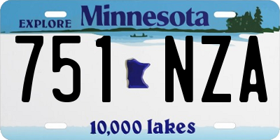MN license plate 751NZA