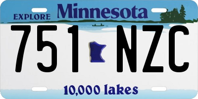 MN license plate 751NZC