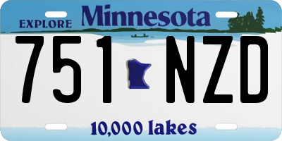 MN license plate 751NZD