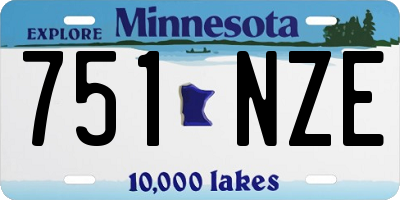 MN license plate 751NZE