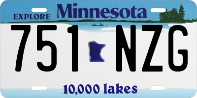 MN license plate 751NZG