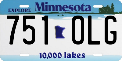 MN license plate 751OLG