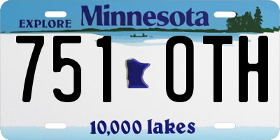 MN license plate 751OTH