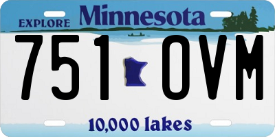 MN license plate 751OVM