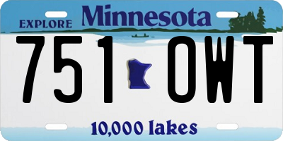 MN license plate 751OWT