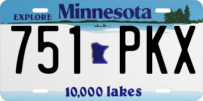 MN license plate 751PKX