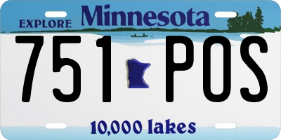 MN license plate 751POS