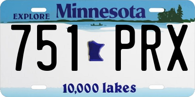 MN license plate 751PRX
