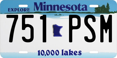 MN license plate 751PSM