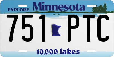 MN license plate 751PTC