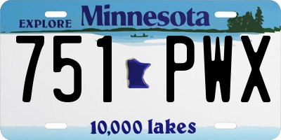 MN license plate 751PWX