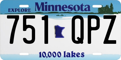 MN license plate 751QPZ