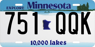 MN license plate 751QQK