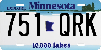 MN license plate 751QRK