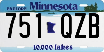 MN license plate 751QZB