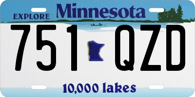 MN license plate 751QZD