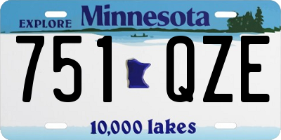 MN license plate 751QZE
