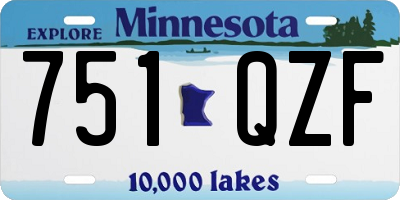 MN license plate 751QZF