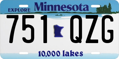MN license plate 751QZG