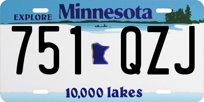 MN license plate 751QZJ