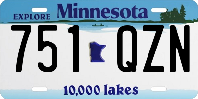 MN license plate 751QZN