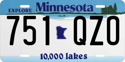 MN license plate 751QZO