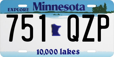 MN license plate 751QZP