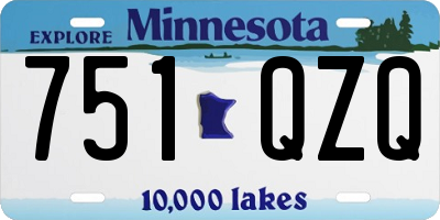 MN license plate 751QZQ