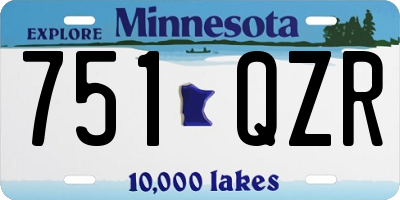 MN license plate 751QZR